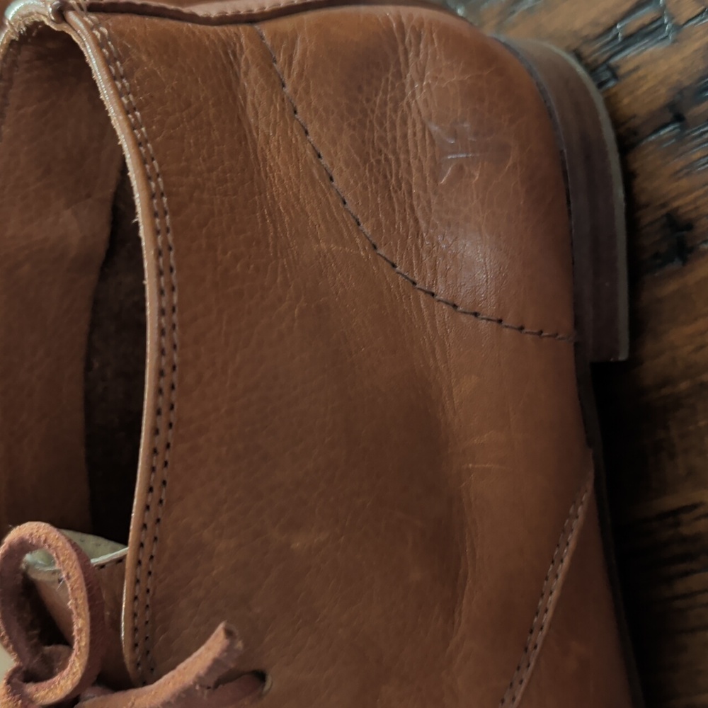 Frye Jillian Classic Caramel Soft Leather Chukka Ankle Boots Size 6.5M - SALE! - Picture 7 of 17
